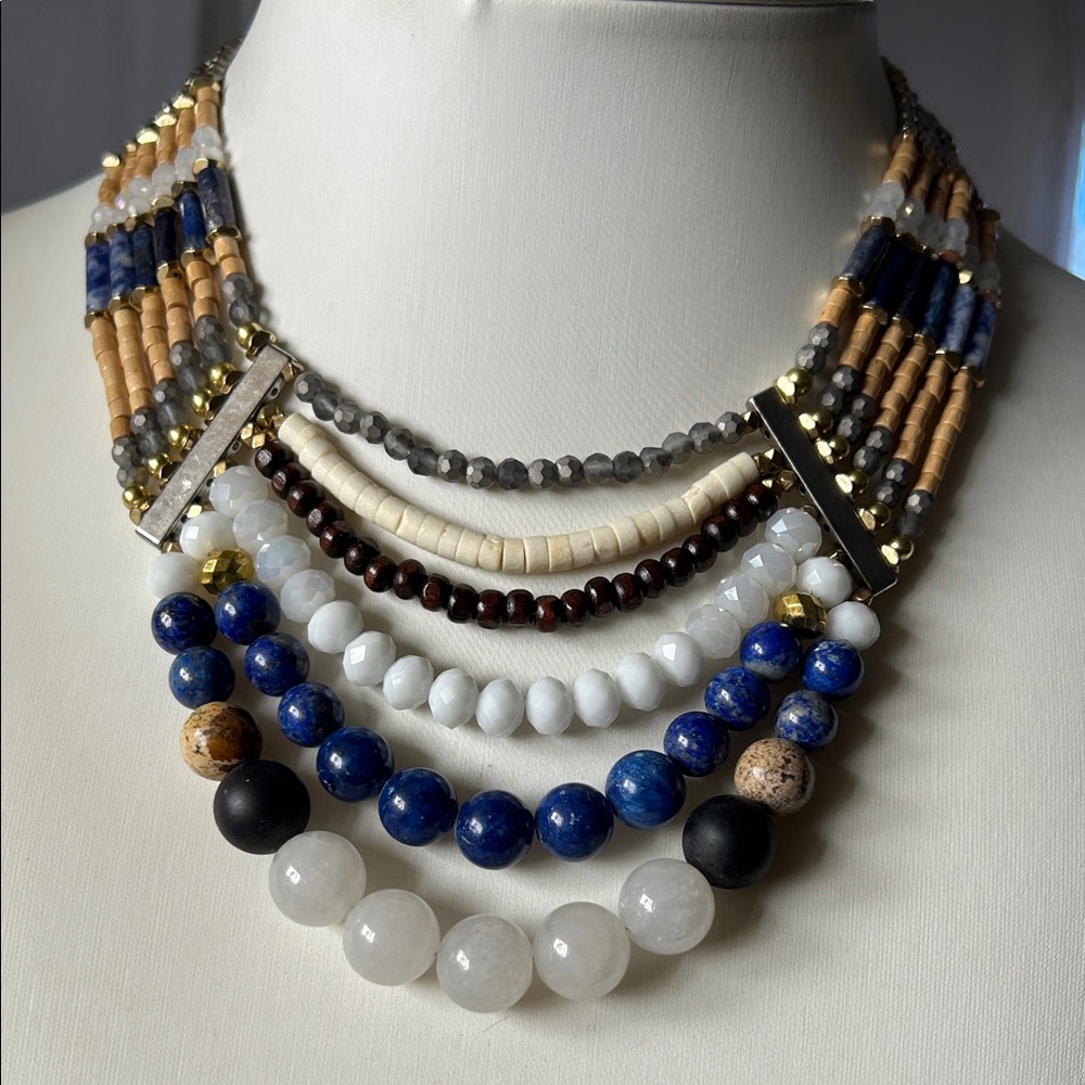 Nakamol Multicolor Beaded Statement Necklace - image 7